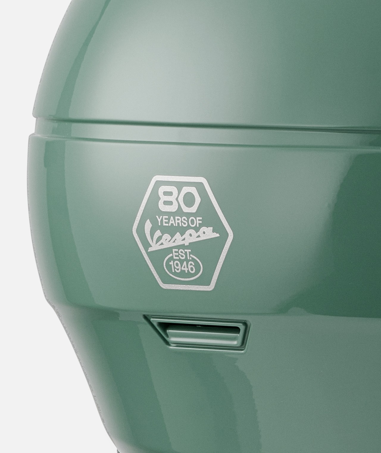 Vespa Jethelm Demi Jet Vespa 80th grün glänzend
